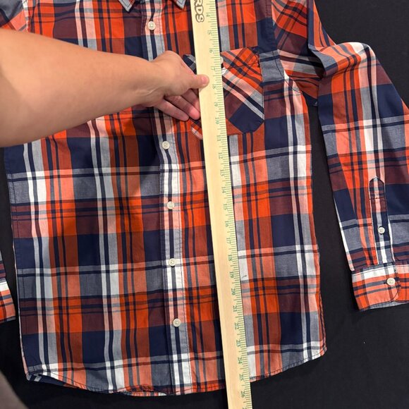 Urban Pipeline Red Blue Checked Button Up Dress Shirt Boys Size Large - Picture 5 of 8